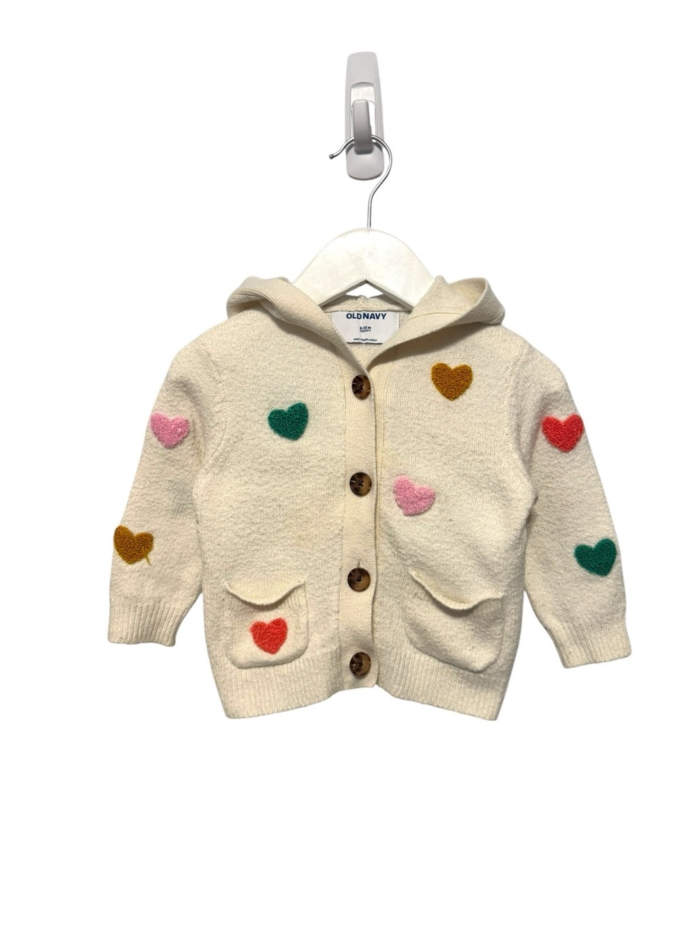 ⭐️ 5/$30 Old Navy Kids Embroidered Knit Cardigan size 6-12M